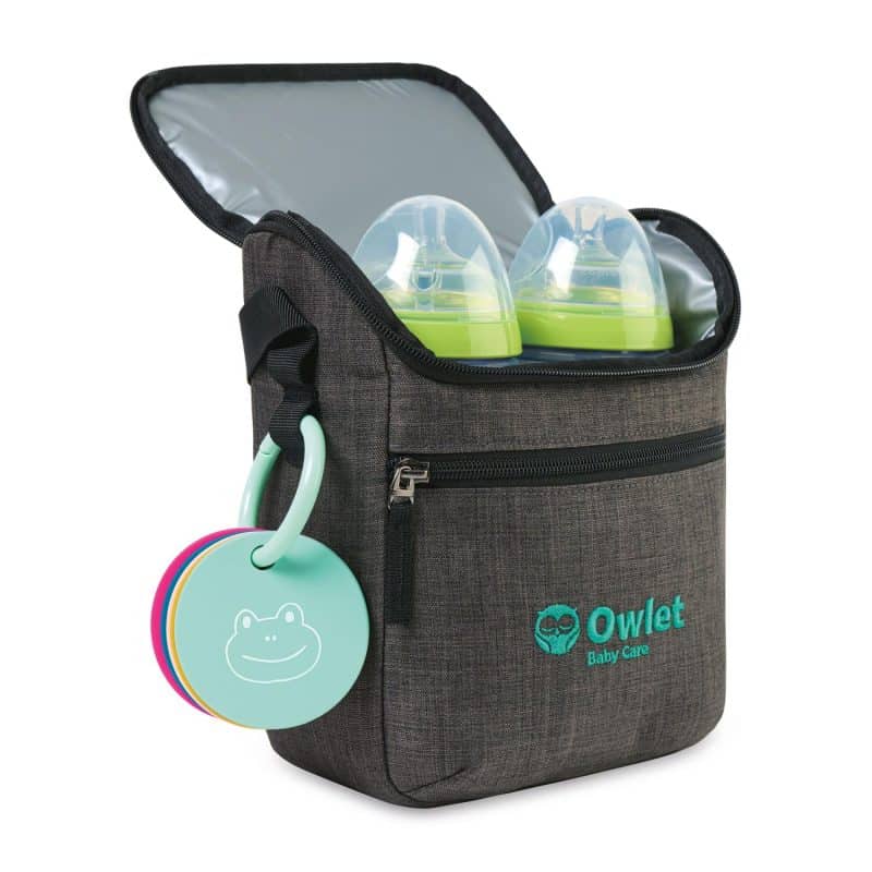 Reagan Baby Bottle Cooler - Charcoal Heather-1