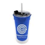 Sentinel - 14 oz. Transparent Tumbler With 2-in-1 Flip and Straw hole lid (Straw included)-5