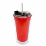 Sentinel - 14 oz. Transparent Tumbler With 2-in-1 Flip and Straw hole lid (Straw included)-9