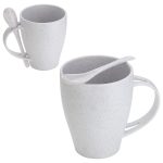 Sip 'N Stir 12 oz Bamboo/Polypropylene Mug with Spoon-2