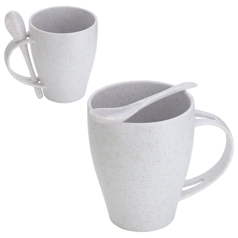 Sip 'N Stir 12 oz Bamboo/Polypropylene Mug with Spoon-2