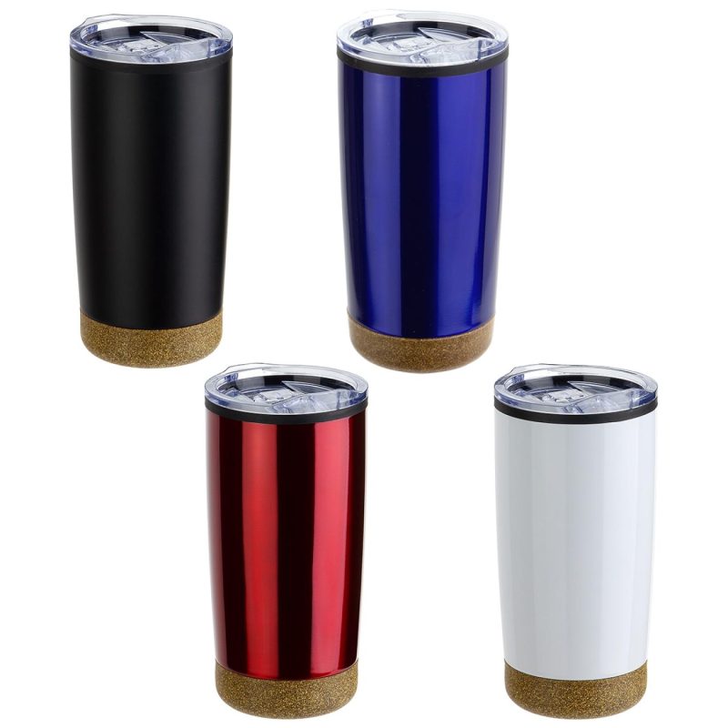 York 20 oz Stainless Steel/Polypropylene Tumbler with Cork Base-2