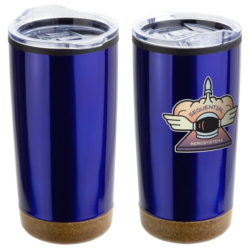 York 20 oz Stainless Steel/Polypropylene Tumbler with Cork Base-5