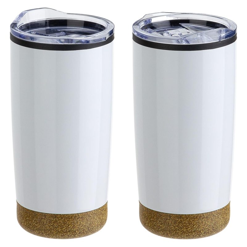 York 20 oz Stainless Steel/Polypropylene Tumbler with Cork Base-10