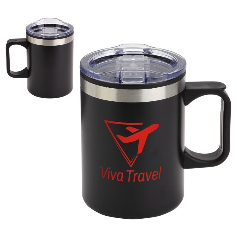 Zara 14 oz Stainless Steel/Polypropylene Mug-3