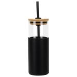 Stirling 18 oz Glass Tumbler with Silicone Sleeve & PP Straw-4