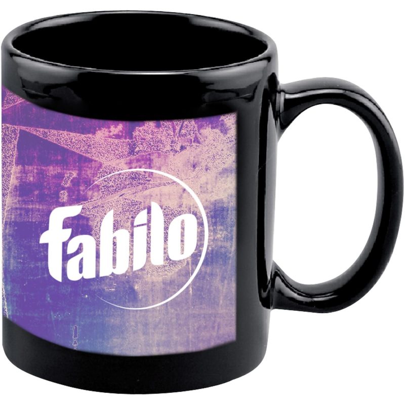 11 Oz Full Color Black Stoneware Executive Mug-3
