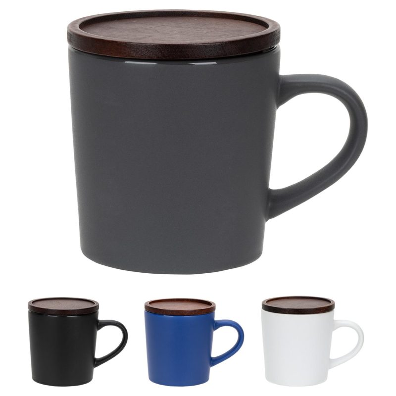 Circo 16 oz Ceramic Mug with Wooden Lid-2