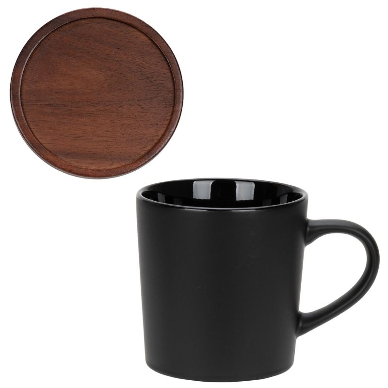 Circo 16 oz Ceramic Mug with Wooden Lid-4