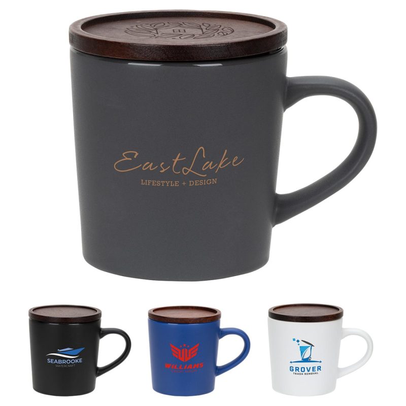 Circo 16 oz Ceramic Mug with Wooden Lid-1