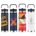 Senago 30 oz Vacuum Insulated Stainless Steel Bottle with Build-in Straw-1