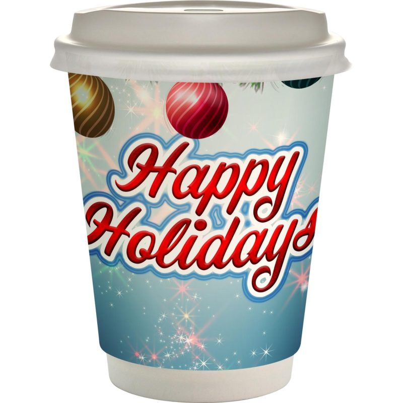 12 oz. Holiday Full Color Paper Cup with Lid-2
