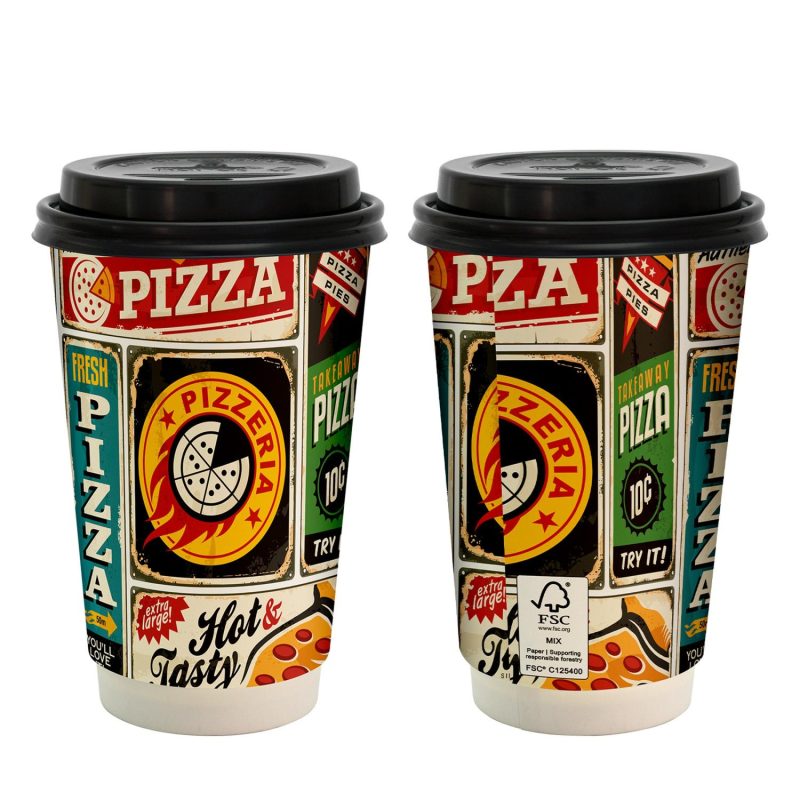 16 oz. Full Color Paper Cup with Lid-5