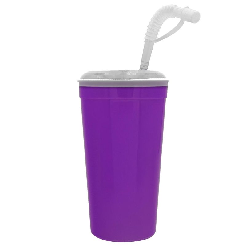 Super Size 32 oz Stadium Cup With Lid and Straw-9