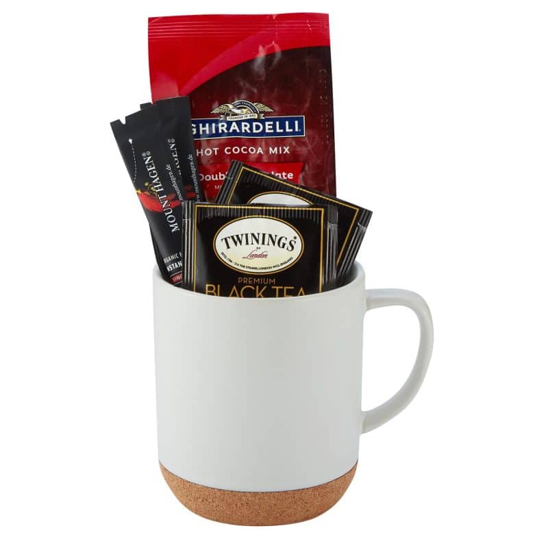 14 Oz. Cork Bottom Ceramic Mug Gift Set F-2