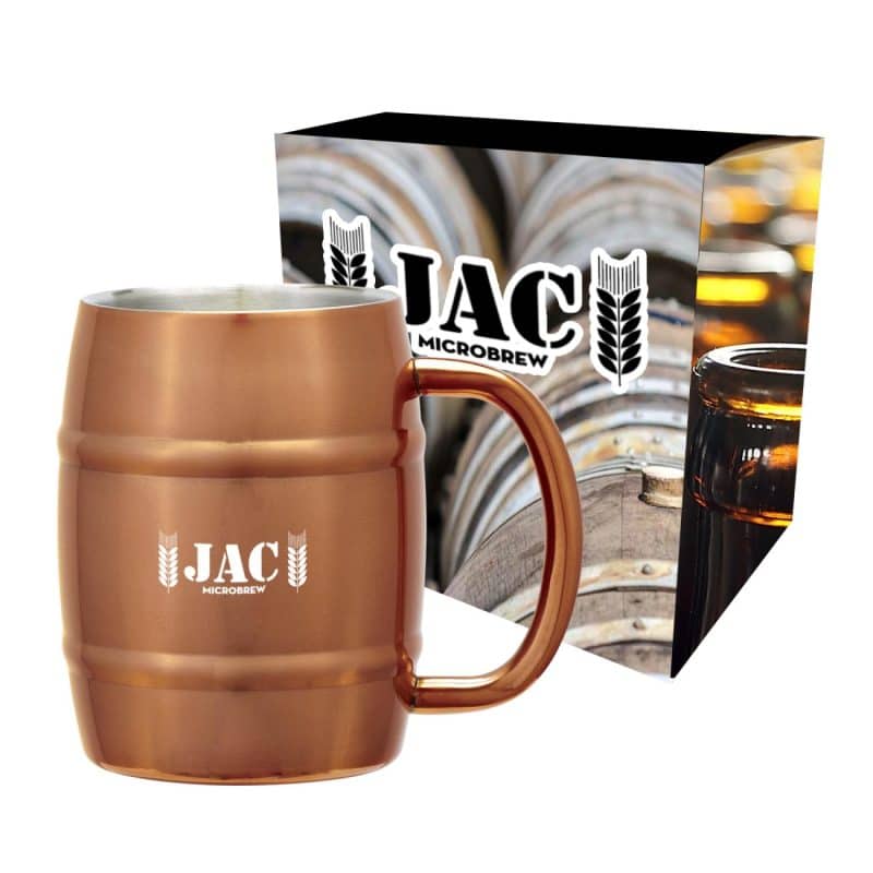 14 Oz. Moscow Mule Barrel Mug With Custom Box-1