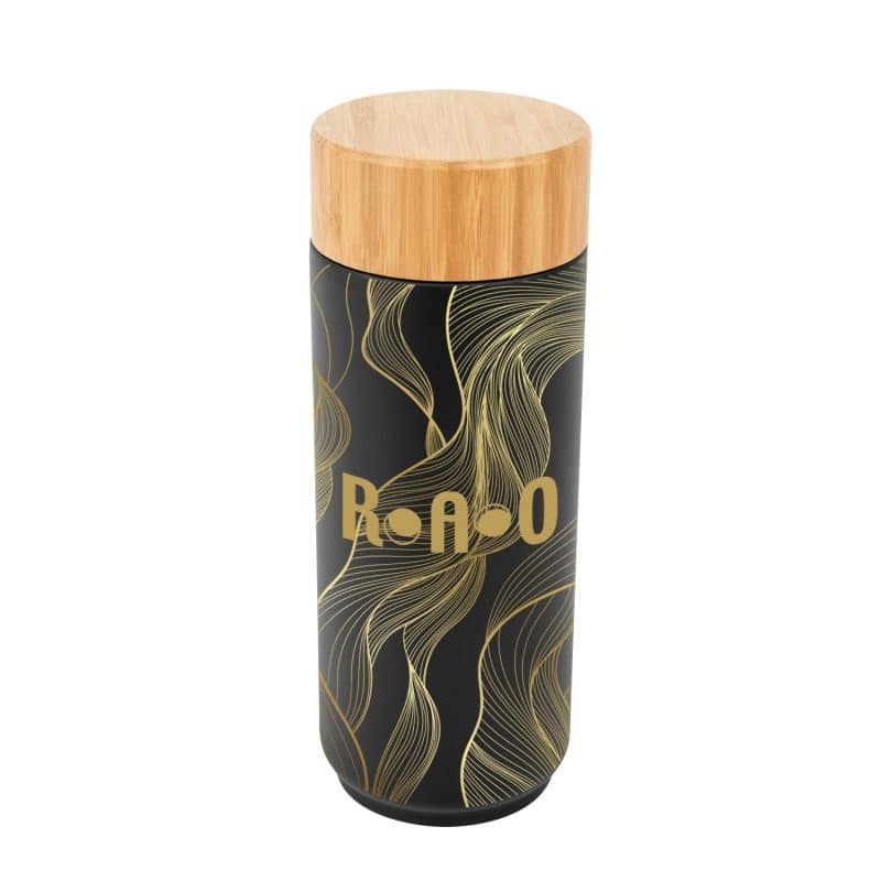 16 Oz. Full Color Stainless Steel Lexington Bottle With Bamboo Lid-3