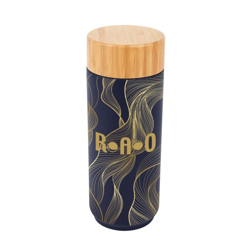 16 Oz. Full Color Stainless Steel Lexington Bottle With Bamboo Lid-4