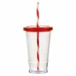 16 oz Slurpy with Colored Lid & Striped Straw Tumbler-6