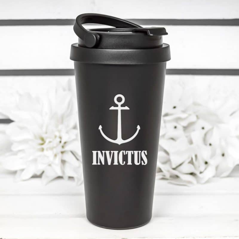 17 Oz. Laser Engraved Travel Coffee Tumblers With Handle-1