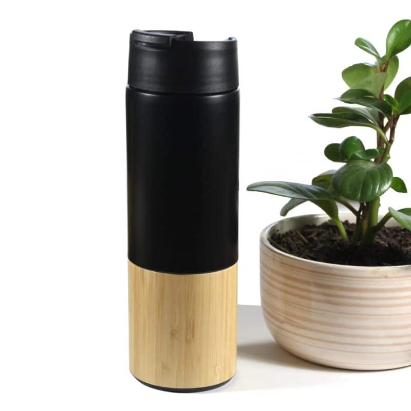 17 oz (550 ml) Double Wall Vacuum Bamboo Coffee/Travel Mug (DIAMOND)-4