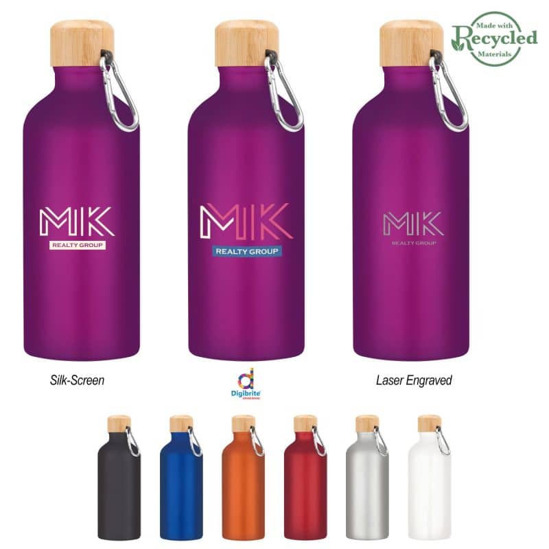 20 Oz. Aluminum Tundra Bike Bottle With Bamboo Lid-1