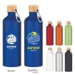25 Oz. Aluminum Tundra Bike Bottle With Bamboo Lid-1