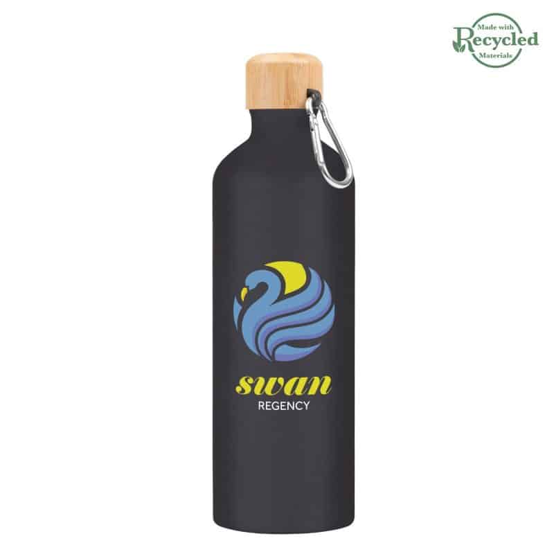 25 Oz. Aluminum Tundra Bike Bottle With Bamboo Lid-3
