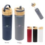 27 Oz. Ellis Recycled Aluminum Bottle With Bamboo Lid-1
