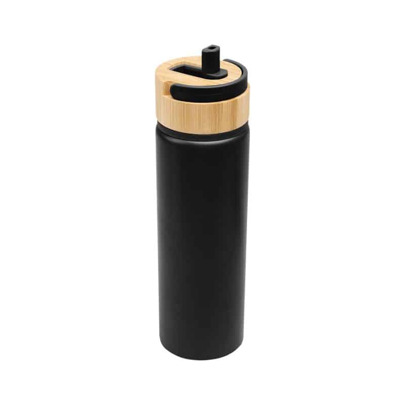 27 Oz. Ellis Recycled Aluminum Bottle With Bamboo Lid-3
