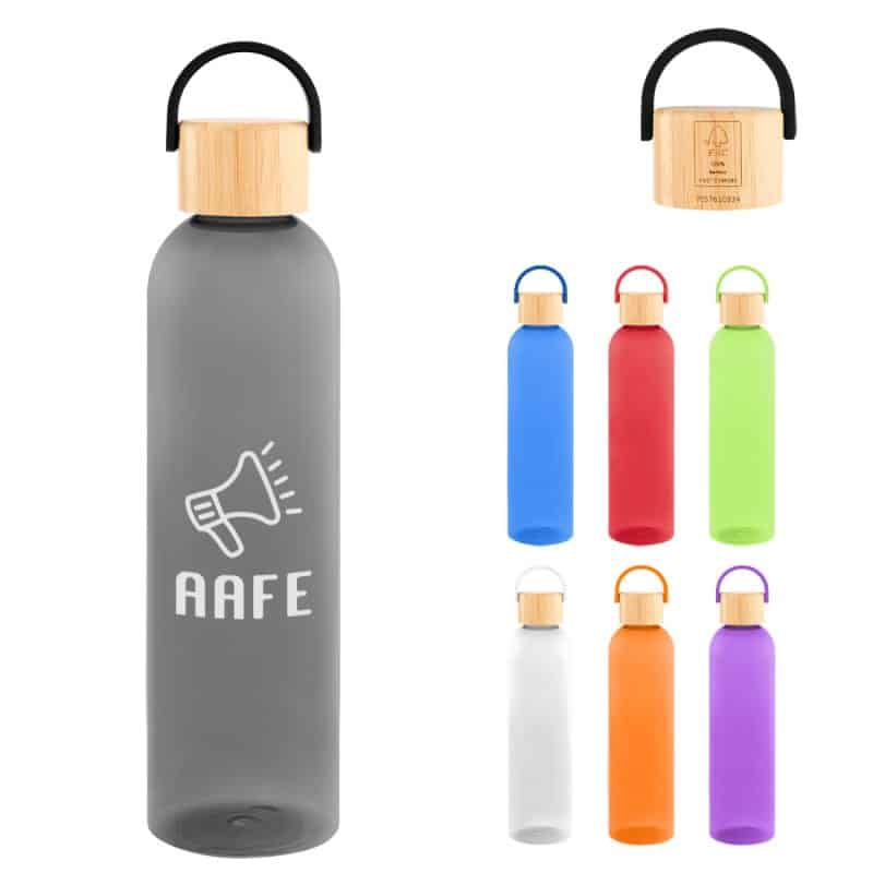 32 Oz. Jeffrey Rpet Bottle With Bamboo Lid And Easy Carry Handle-1