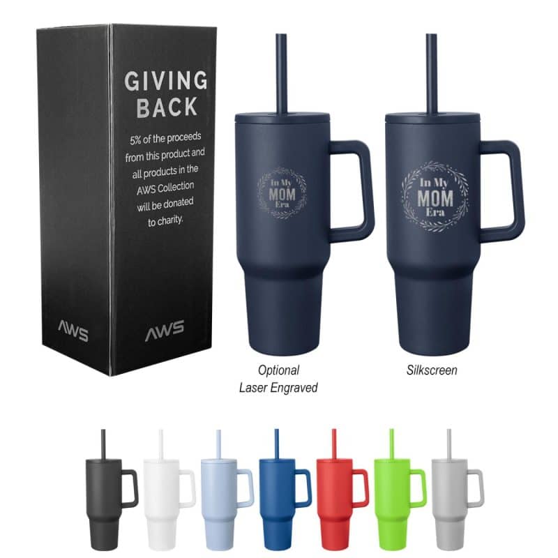 40 Oz. Aws Jackson Intrepid Stainless Steel Tumbler-1