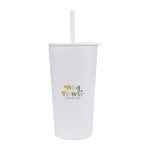 Aviana™ Rowan Recycled Straw Tumbler - 17 Oz. - Marshmallow-1
