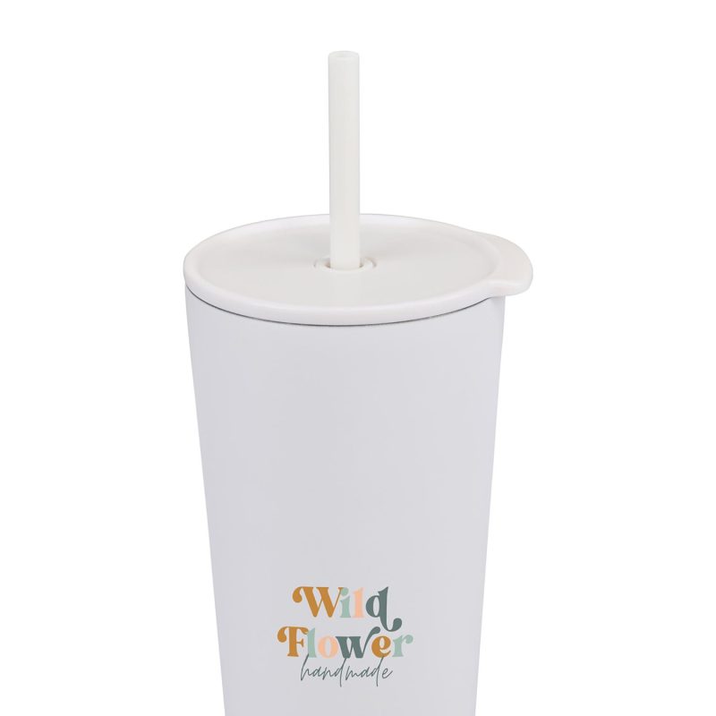 Aviana™ Rowan Recycled Straw Tumbler - 17 Oz. - Marshmallow-3