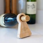 Bamboo Wine Bottle Stand With Corkscrew-4