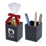 Faux Leather Pen Cup Set-1