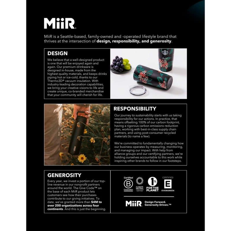 MiiR® Vacuum Insulated Tumbler - 16 Oz. - Black Powder-9