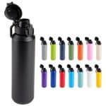 Nexus 27 oz Recycled Aluminum Bottle with Flip-Top Lid and Carabiner-2