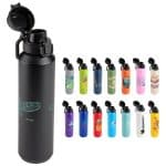 Nexus 27 oz Recycled Aluminum Bottle with Flip-Top Lid and Carabiner-1