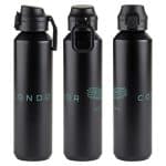 Nexus 27 oz Recycled Aluminum Bottle with Flip-Top Lid and Carabiner-3
