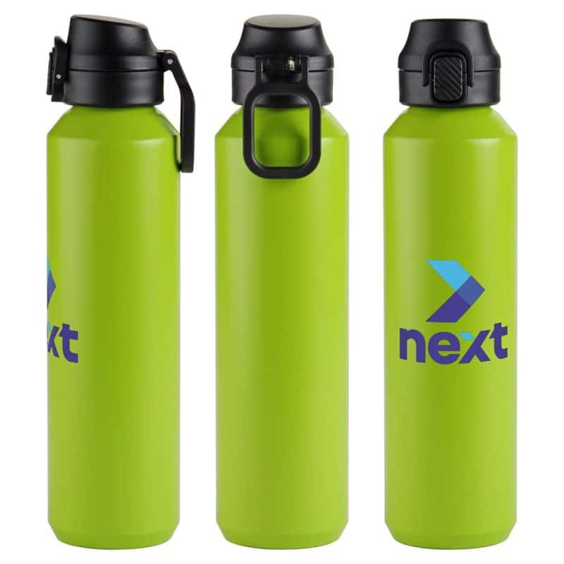 Nexus 27 oz Recycled Aluminum Bottle with Flip-Top Lid and Carabiner-7
