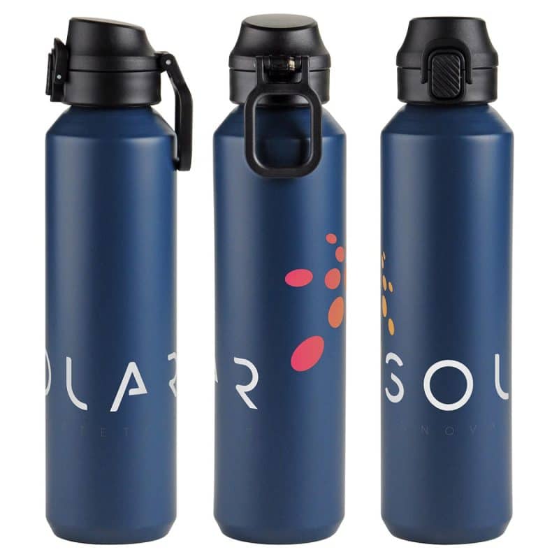 Nexus 27 oz Recycled Aluminum Bottle with Flip-Top Lid and Carabiner-9