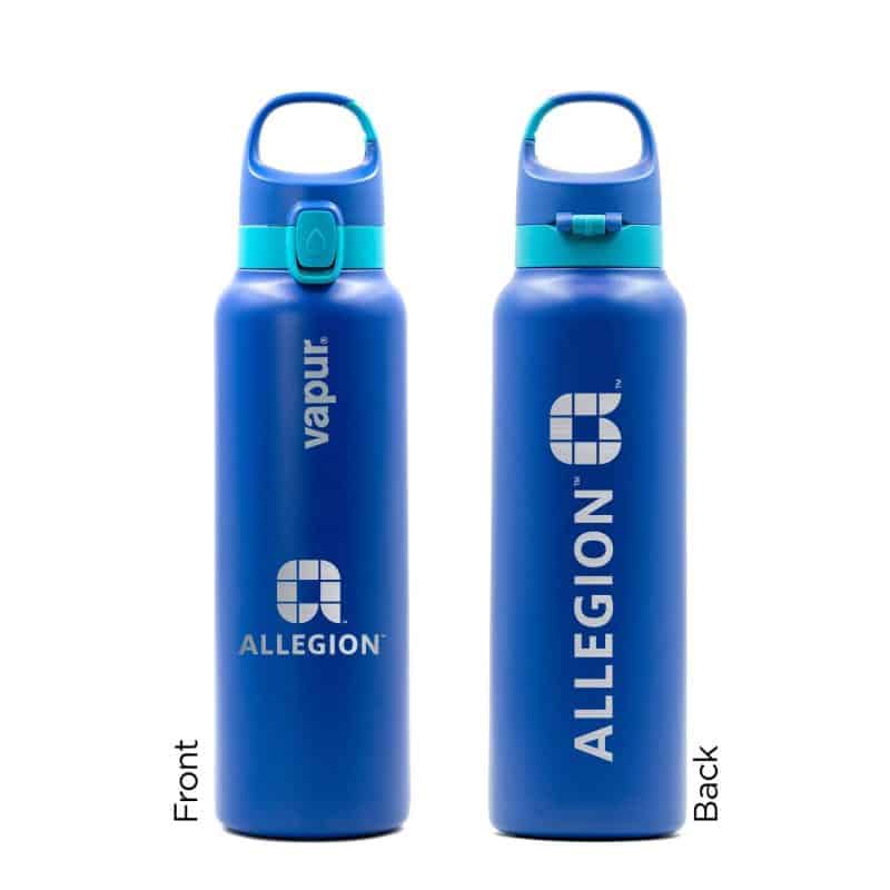 Vapur® Chill 20oz Insulated Water Bottle Admiral Blue with Malibu Teal Trim-2