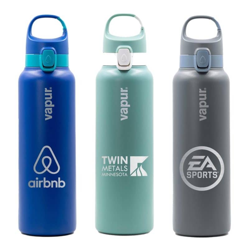 Vapur® Chill 20oz Insulated Water Bottle Admiral Blue with Malibu Teal Trim-7