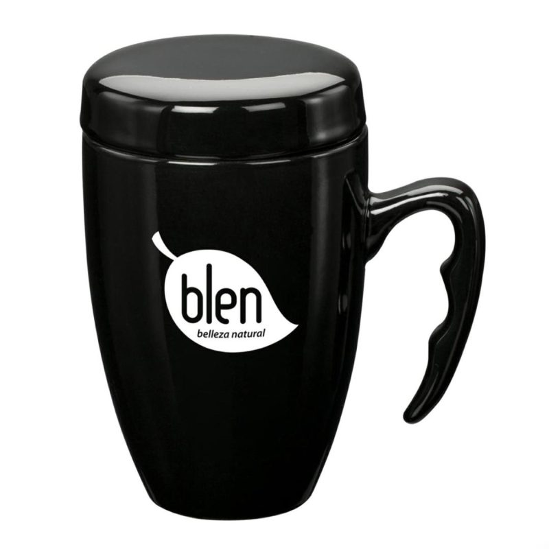 Barco Ceramic Mug w/ Lid - 14oz-1
