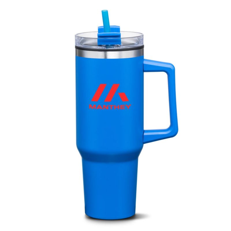 Benidorm Handle Travel Mug w/Straw - 40oz-6