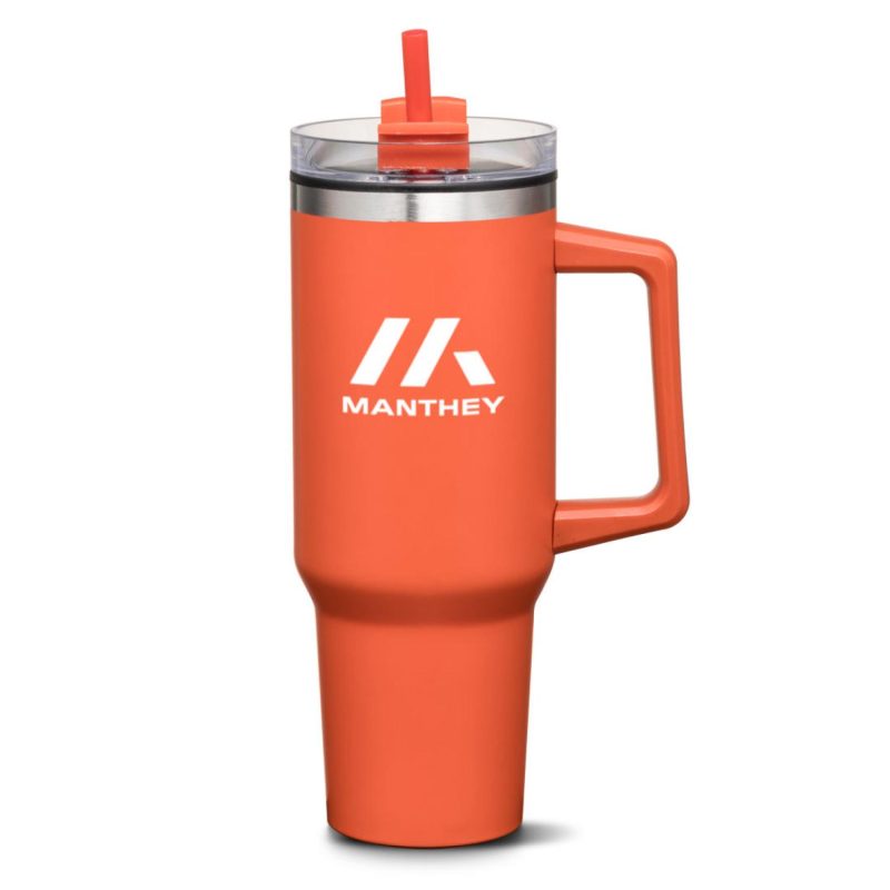 Benidorm Handle Travel Mug w/Straw - 40oz-7