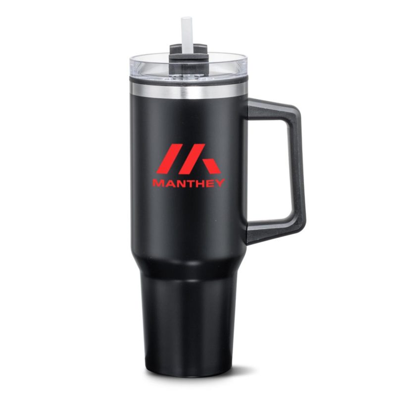 Benidorm Handle Travel Mug w/Straw - 40oz-1