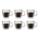 Bodum Bistro 6Pc 10 Oz. Double Wall Insulted Glass Mugs-1