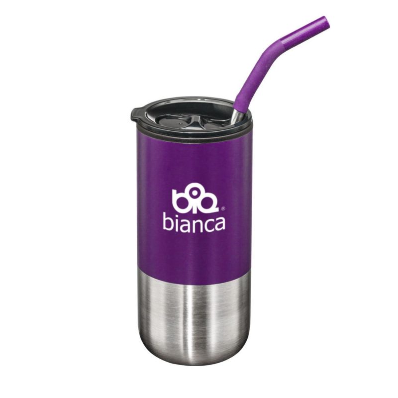 Bondi Double Wall Tumbler w/ Straw -18oz-4